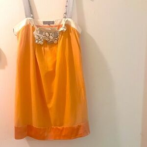 MM Coture Orange Sleeveless Midi dress Size Large
